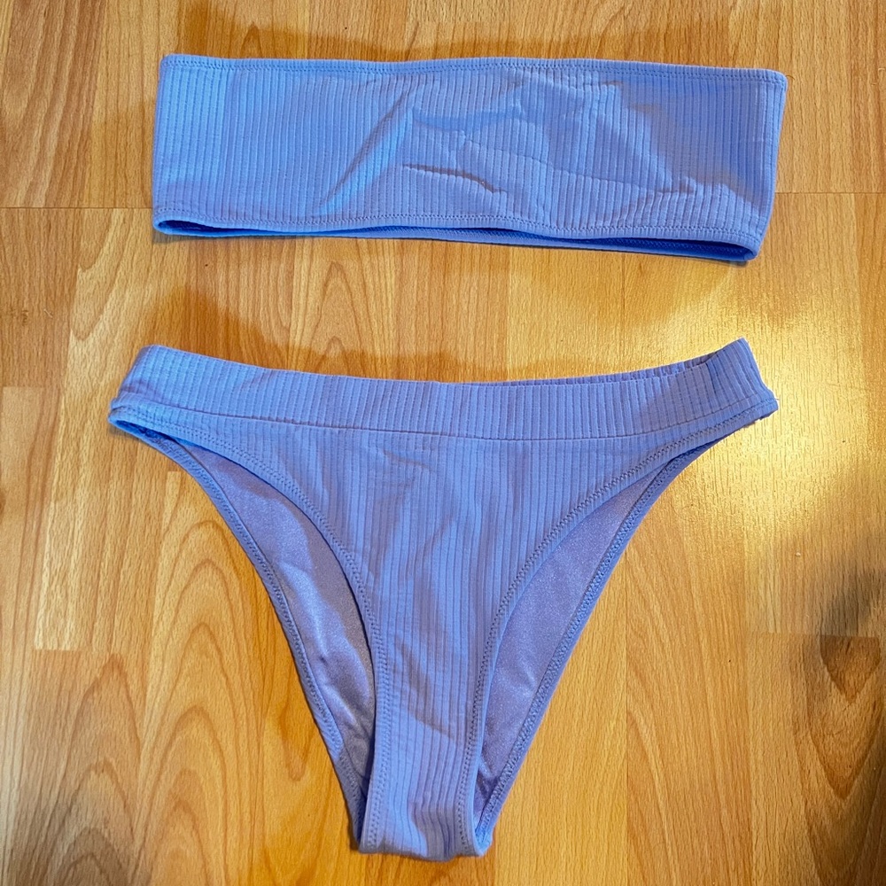 Triangl Purple Bandeau Bikini Set